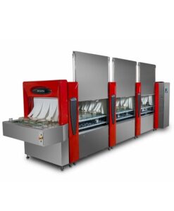 Arcadia tunnel washer assures Remarkably high throughput and effective sanitization performance, with outstanding energy and water savings