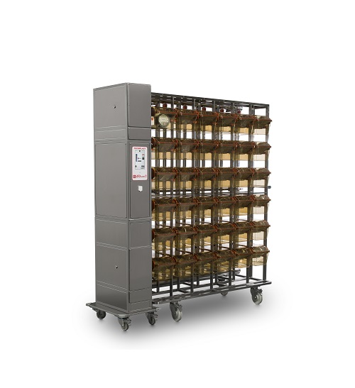 The original need to have just a “container” for Rodents has evolved to meet the need of a range of practical, scientific requirements. These include: health status, bio-containment or Bio-exclusion, separation of small groups of animals, space saving, ergonomics, practicality of use, and last but not least, animal and human welfare. Compliance with these criteria is essential in order to avoid undesirable variables and achieve reliable scientific outcomes. The state of the art in terms of caging systems for rodents is represented by modern individually Ventilated cages (IVCs).