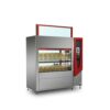 Full glass doors with sash window system for over 40% operational space savings compared to traditional solutions